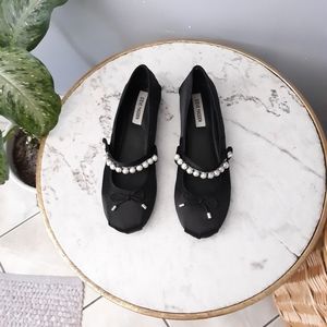 Steve Madden #pearl strap satin ballet flat